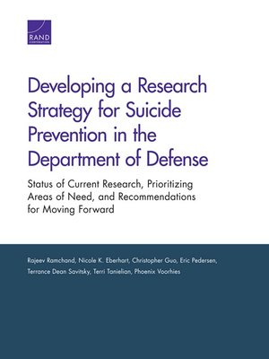 cover image of Developing a Research Strategy for Suicide Prevention in the Department of Defense